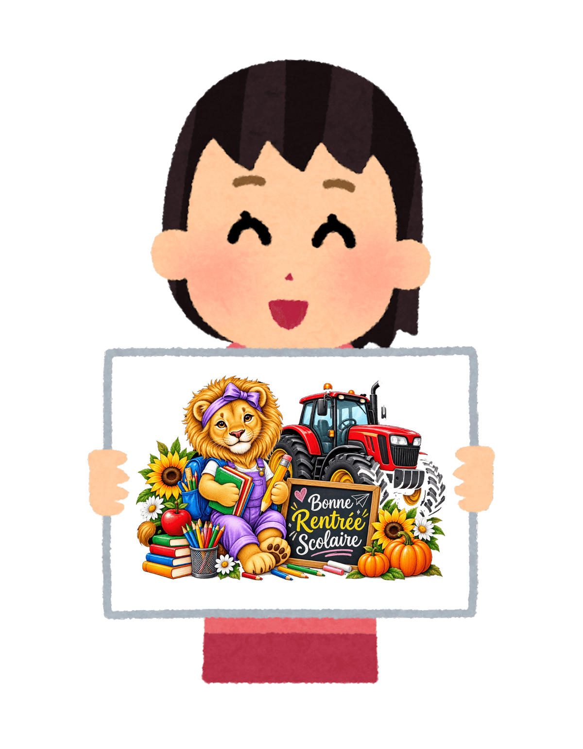 Lion Vintage Rentrée Scolaire PNG – Sublimation, DTF & Impression