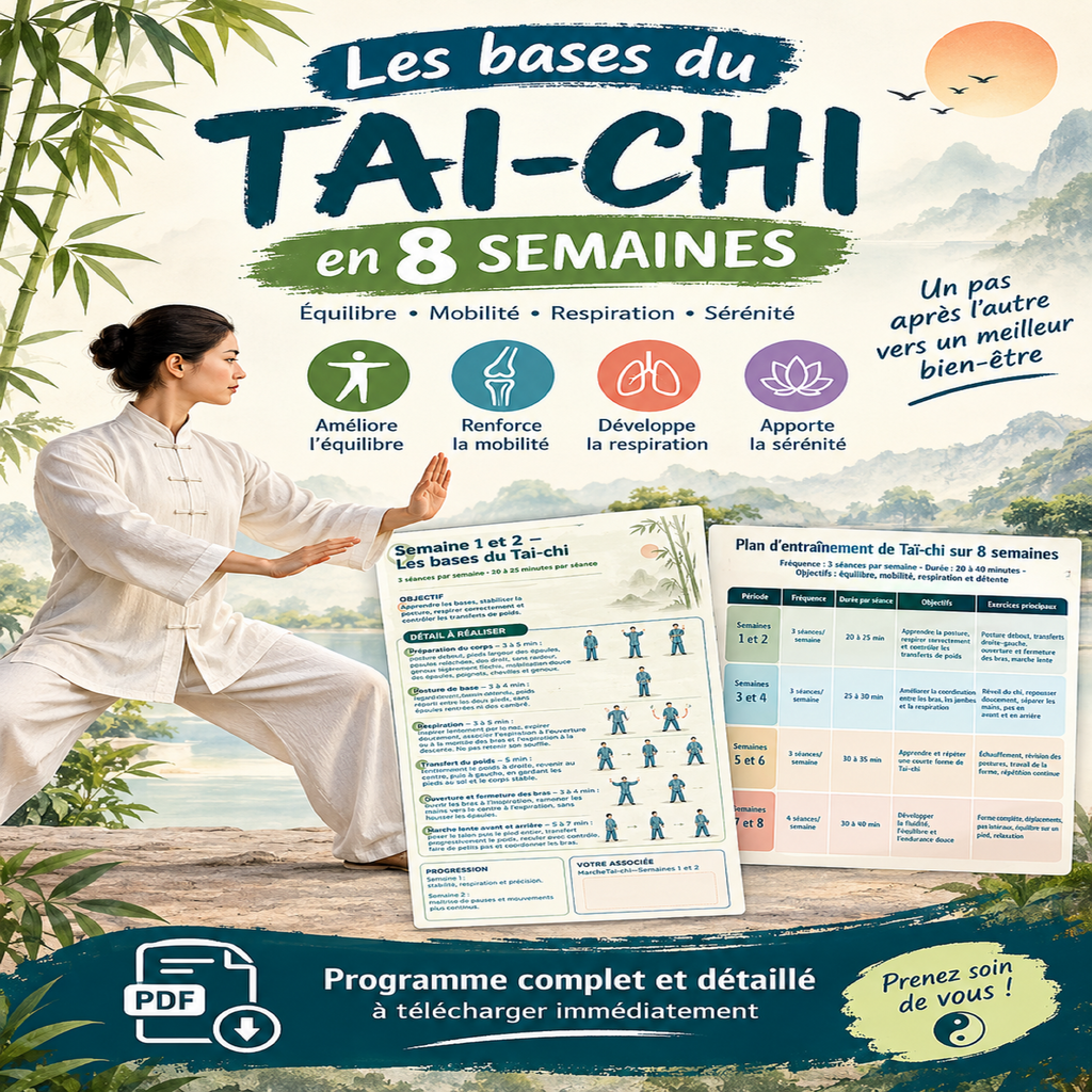 Plan d'Entraînement Taï Chi 8 Semaines 🥋 – Programme Complet PDF