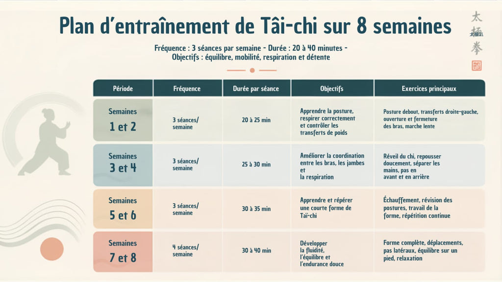 Plan d'Entraînement Taï Chi 8 Semaines 🥋 – Programme Complet PDF