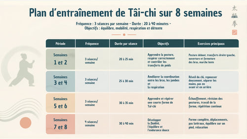 Plan d'Entraînement Taï Chi 8 Semaines 🥋 – Programme Complet PDF